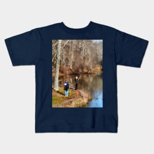 Two Boys Fishing Kids T-Shirt